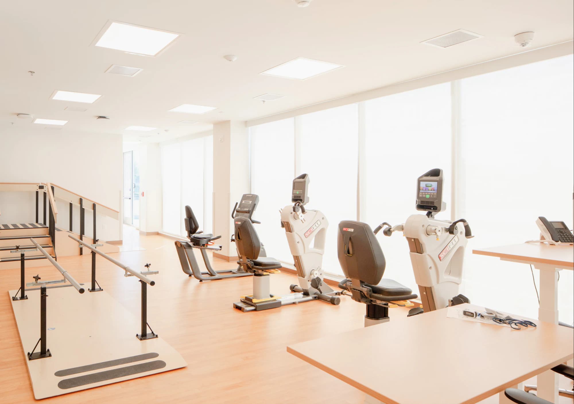 Rehabilitation Gym - Dedicated physical therapy space to help you maintain daily activities and improve quality of life.