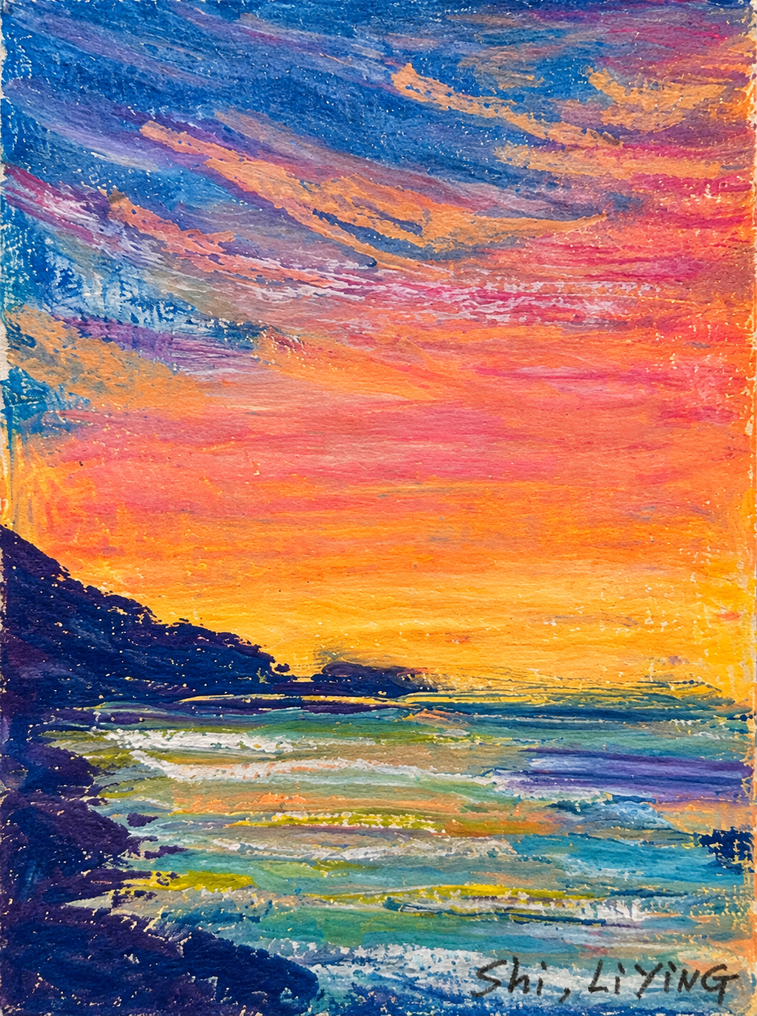 Sunset over water