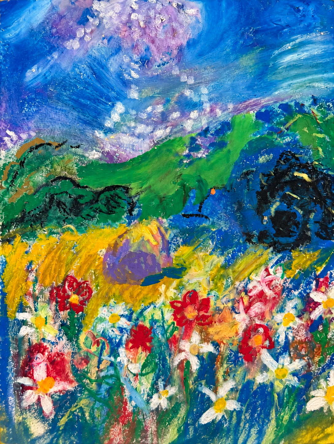 Mountain garden in bloom