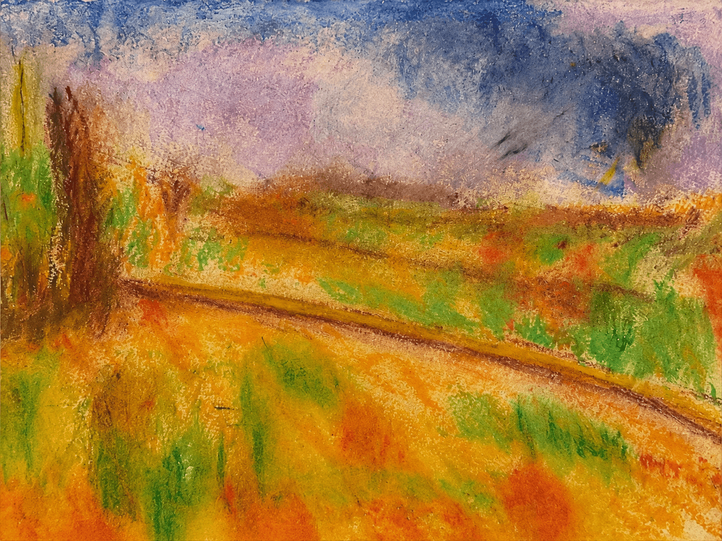 Orange and green field