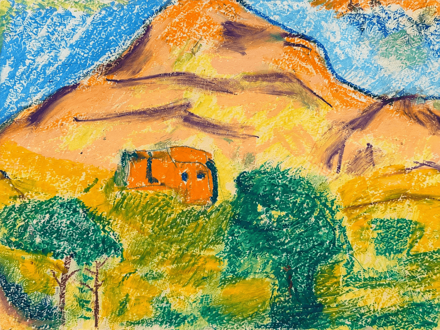 Mountain and village landscape