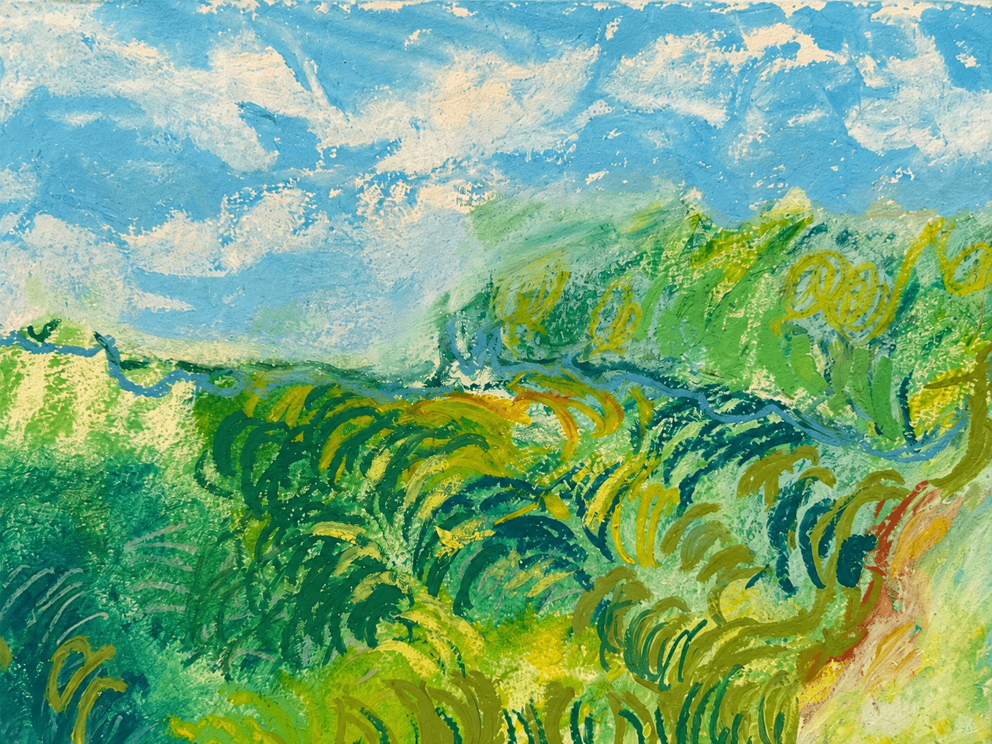 Rolling green hills