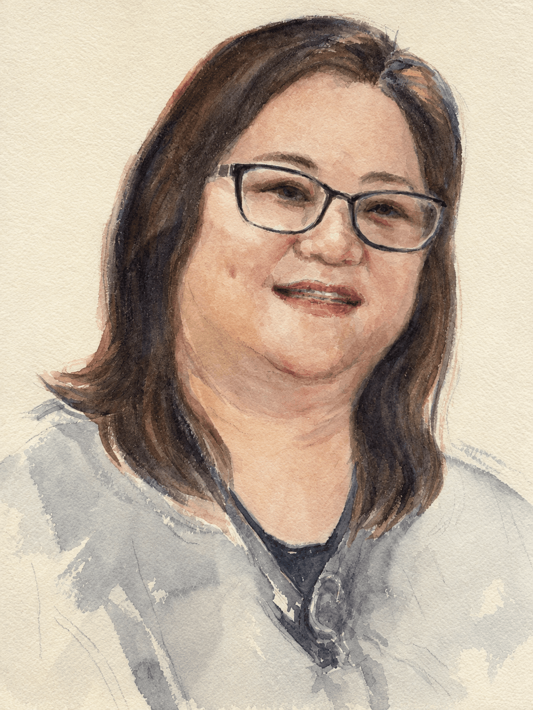 Woman with glasses