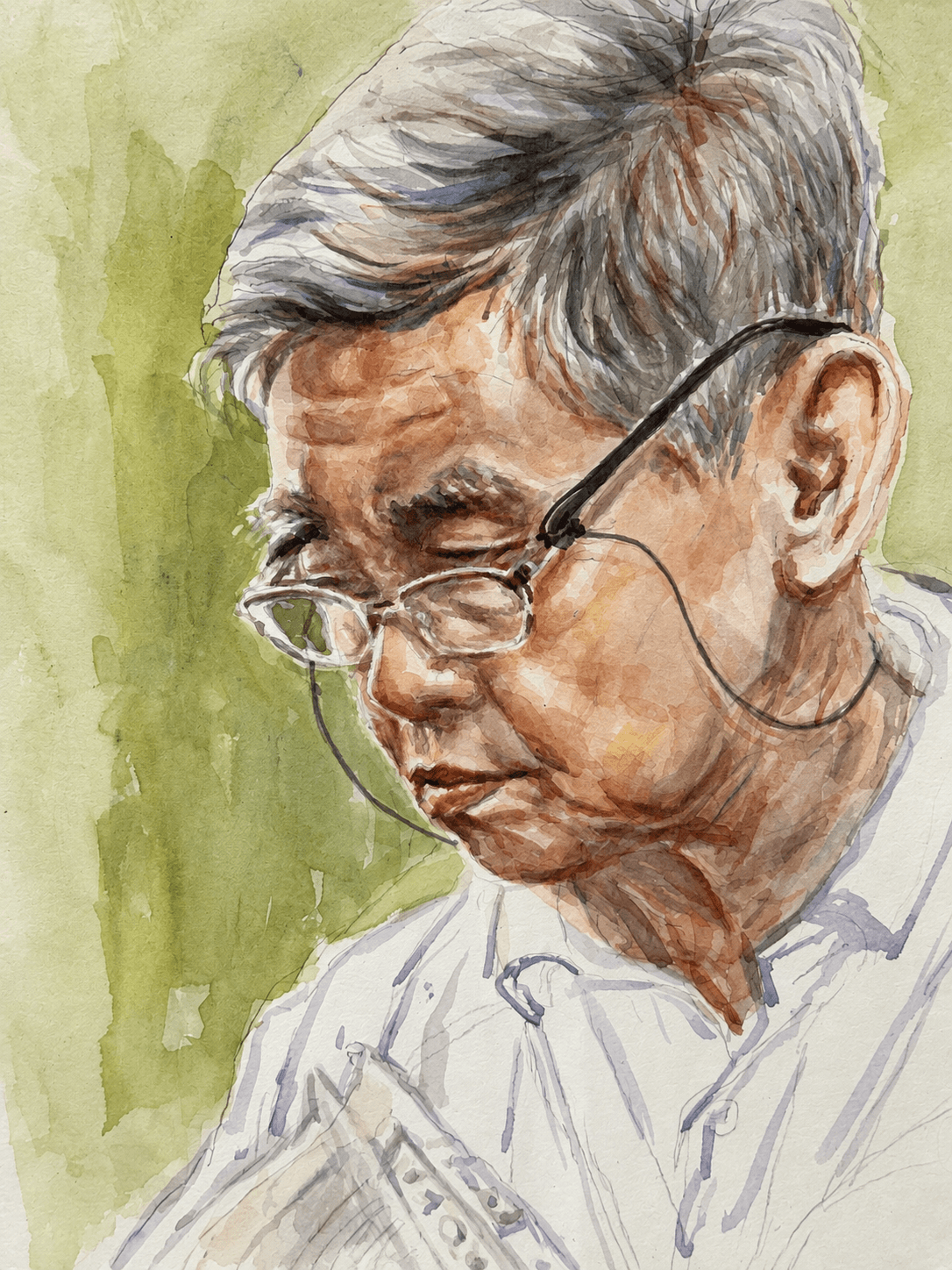 Profile portrait with glasses